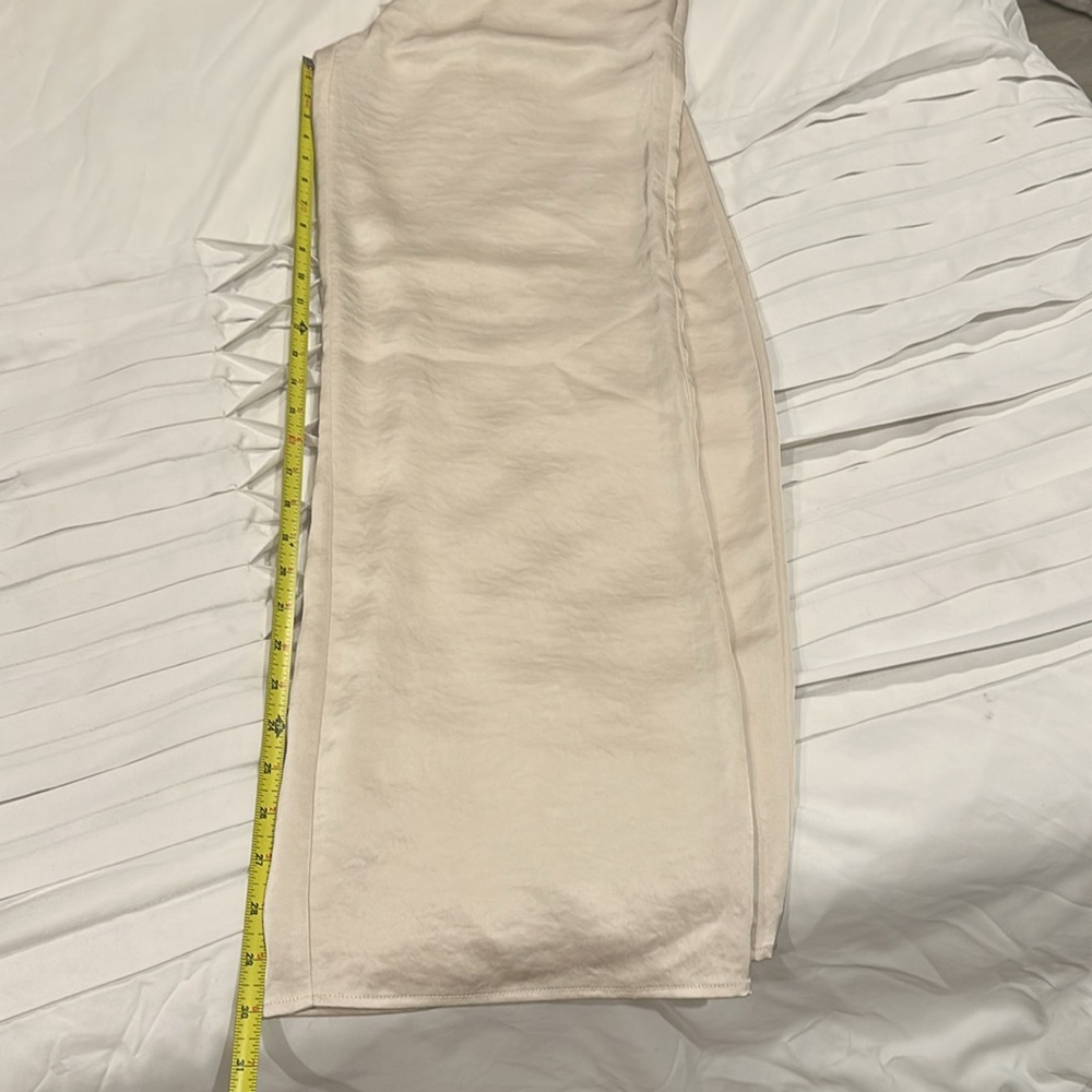 Zara Satin Pant - Oyster White - Picture 5 of 5